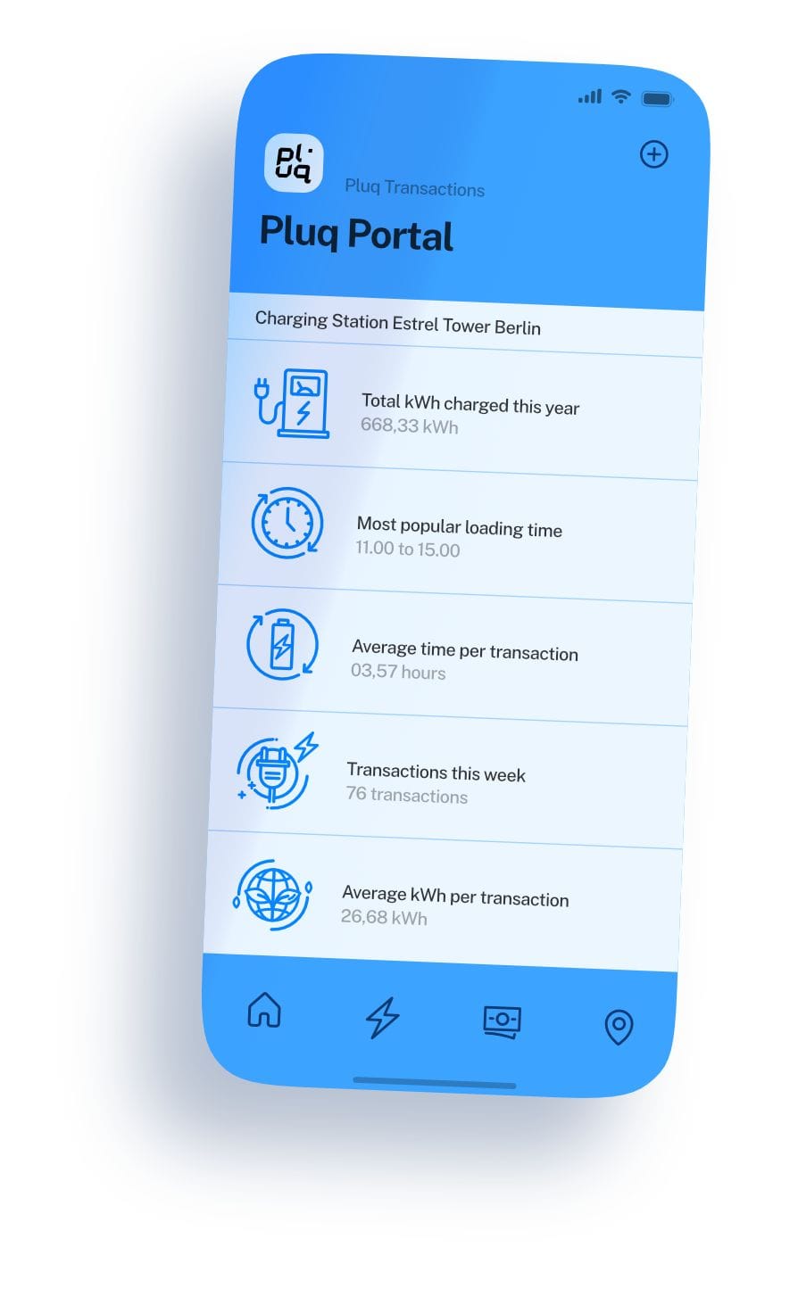 A screenshot of a phone displaying a nearby EV charging station.